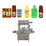 Four Nozzles Ketchup Filling Machine , Sauce Packaging Machine For Glass Bottle