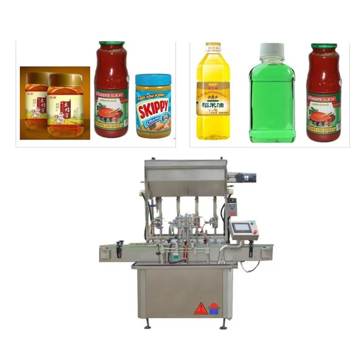 Four Nozzles Ketchup Filling Machine