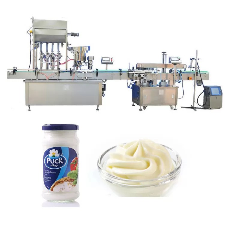 Pneumatic Four Heads Sauce Paste Bottle Filling Machine