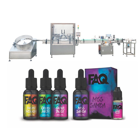 full-auto e-liquid capper glass bottle filling machine eliquid filler