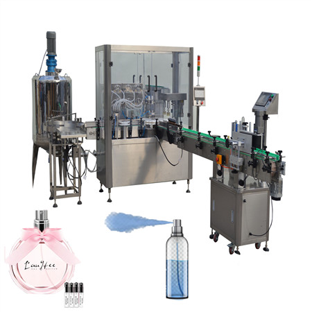 Automatic perfume/syrup vial filling line