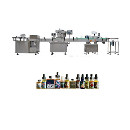 Automatic 10ml 15ml glass boston dropper bottle eliquid ejuice cbd oil filling capping machine with best price