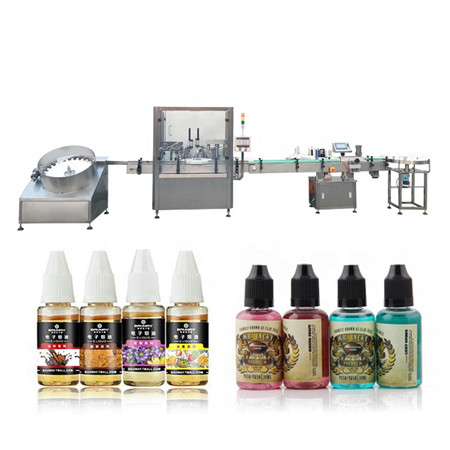 Automatic 15ml 30ml 60ml cbd oil e-liquid bottles filling capping machine, vape ejuice bottle filling line