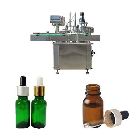 Automatic PET Plastic Glass Bottle E Liquid Electric Cigarette Liquid CBD Oil Filling Plugging Capping Labeling Machine