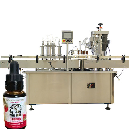 30ml hemp oil e-liquid tincture bottle filling capping machine with mixing tank glass dropper filling line for essential oil