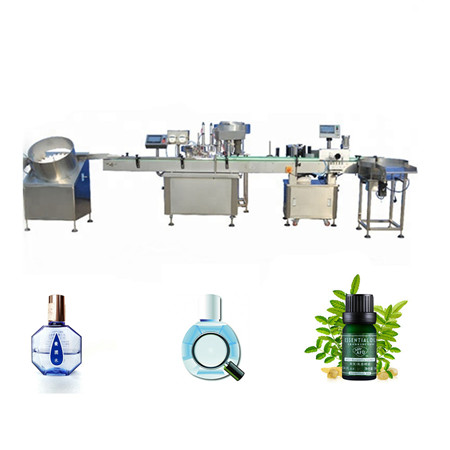 Professional perfume oil glass bottle filling line,10ml glass vial filling capping machine