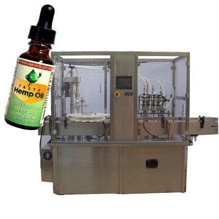 Automatic Amber Glass Drop bottle monoblock filling and capping machine Boston CBD Oil eliquid filling machine