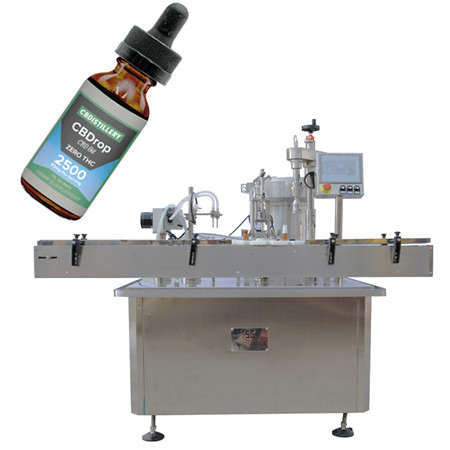 Automatic Ordinary pressure e-liquid vial bottle filling line