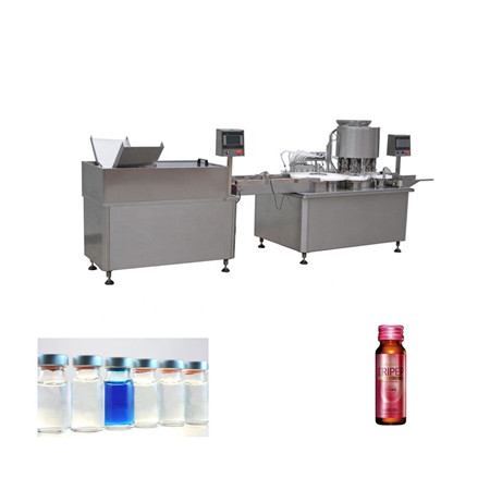 Automatic Bottle filling machine Glass bottle with rubber cap pharmaceutical syrup filling capping machine